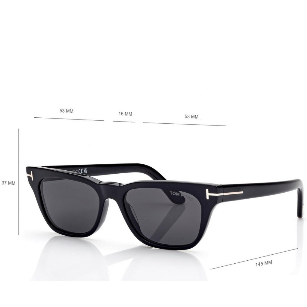 Tom Ford Women Rectangular Frame Black Sunglasses