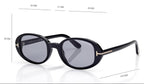 Tom Ford Women Oval Frame Black Sunglasses