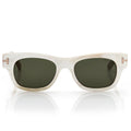 Tom Ford Men Round Sqaure Frame White Horn Sunglasses