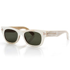Tom Ford Men Round Sqaure Frame White Horn Sunglasses