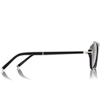 Tom Ford Men Round Frame Matt Black Sunglasses