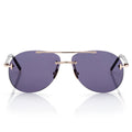 Tom Ford Men Pilot Frame Shiny Gold Sunglasses