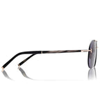 Tom Ford Men Pilot Frame Shiny Gold Sunglasses