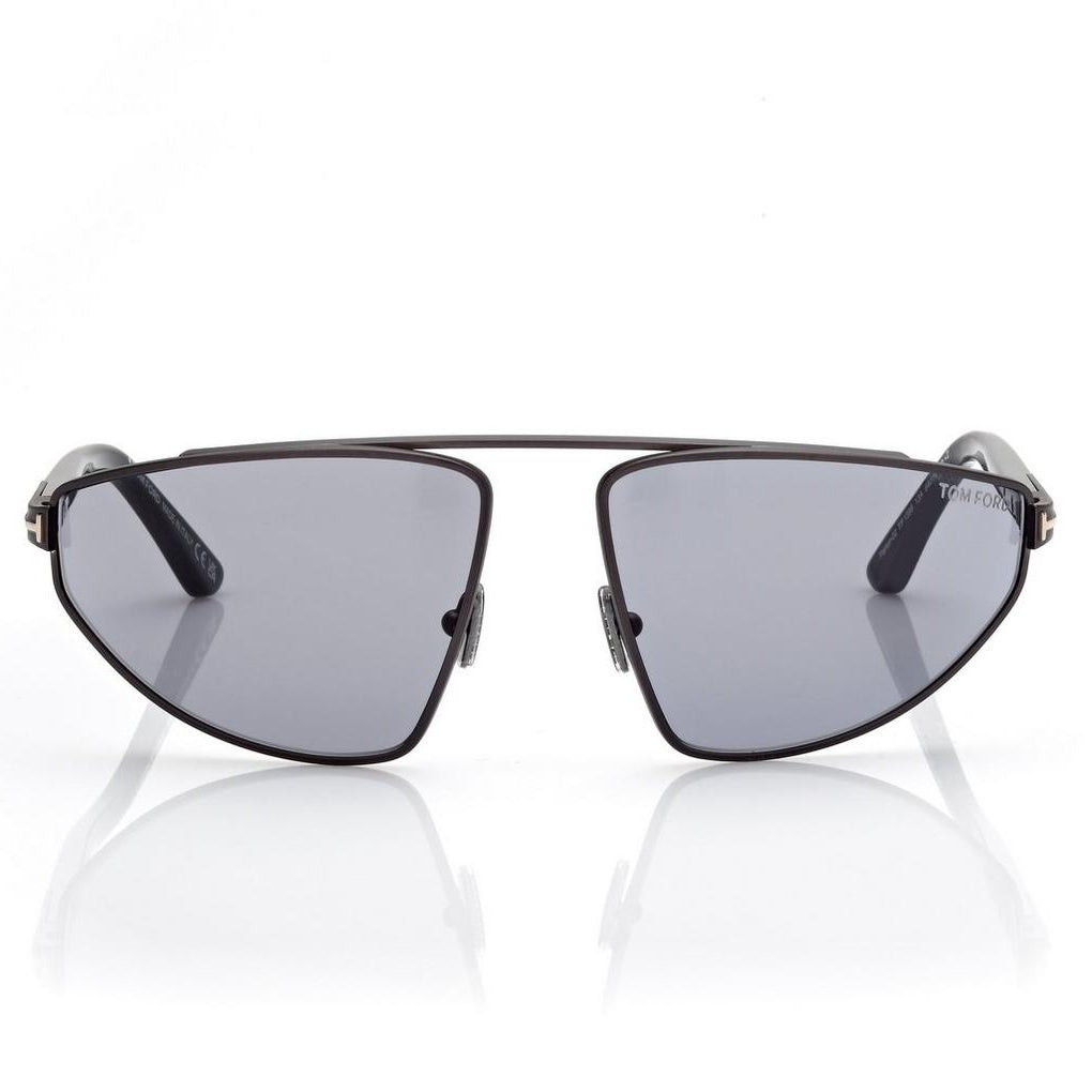 Tom Ford Men Irragular Frame Gunmetal Sunglasses