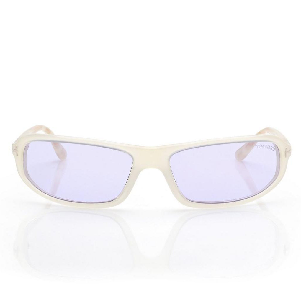 Tom Ford Women Rectangle Frame Beige Sunglasses