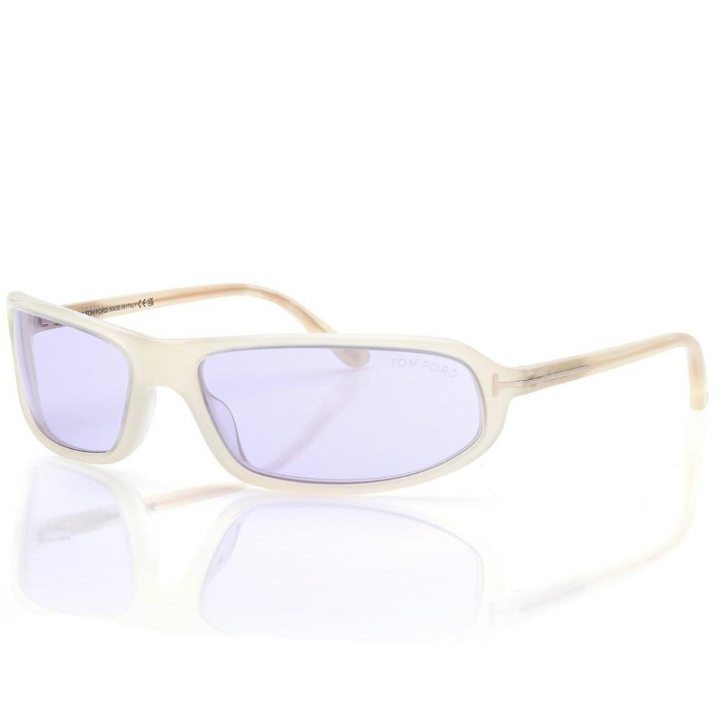 Tom Ford Women Rectangle Frame Beige Sunglasses