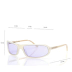 Tom Ford Women Rectangle Frame Beige Sunglasses