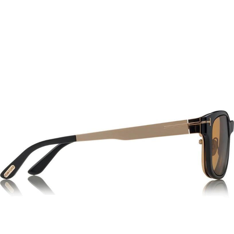 Tom Ford Men Square Frame Gold Sunglasses