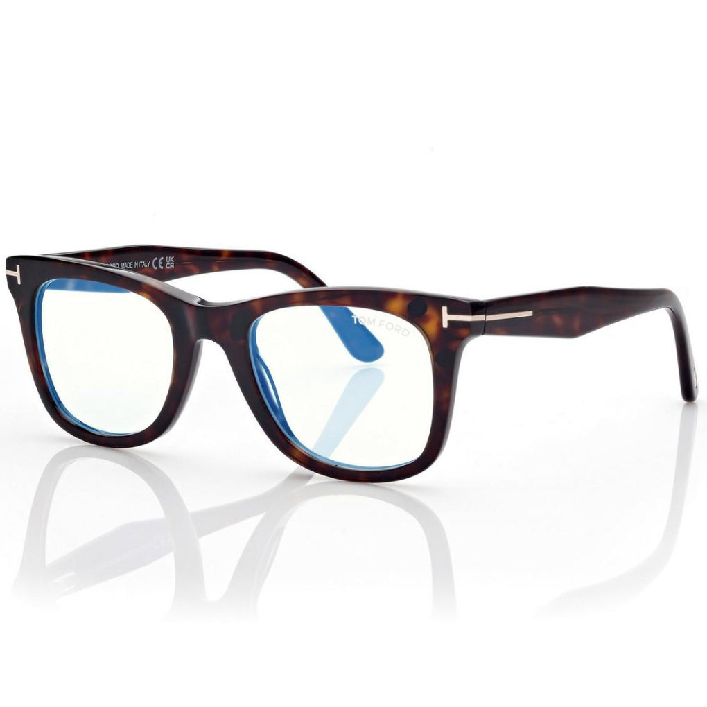 Tom Ford Men Square Frame Dark Havana Sunglasses