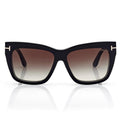Tom Ford Women Cat-Eye Frame Matt Black Sunglasses