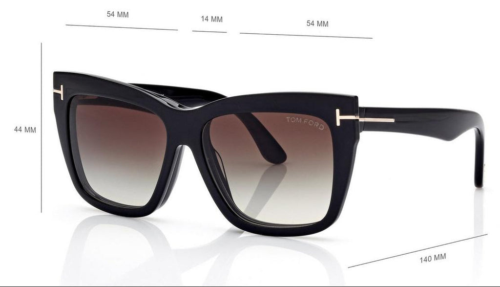 Tom Ford Women Cat-Eye Frame Matt Black Sunglasses