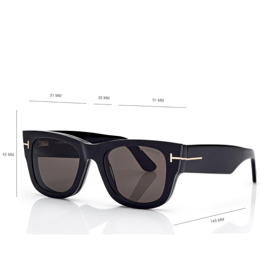 Tom Ford Men Versatile Frame Black Sunglasses