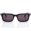 Tom Ford Men Rectangular Frame Shiny Black Sunglasses