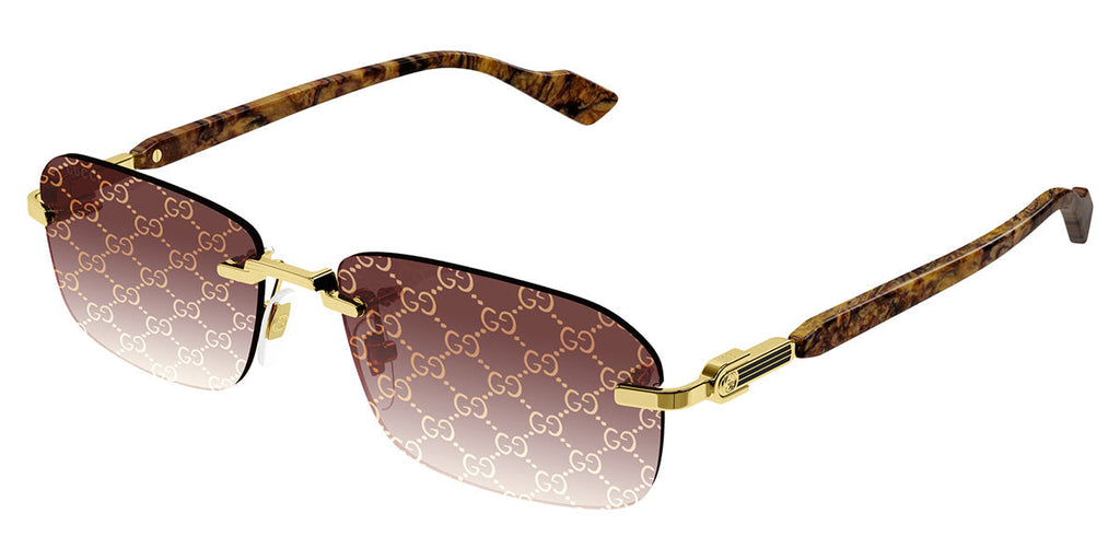 Gucci Men Promo Brown Gradient With Pattern Sunglasses