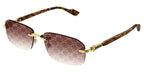 Gucci Men Promo Brown Gradient With Pattern Sunglasses