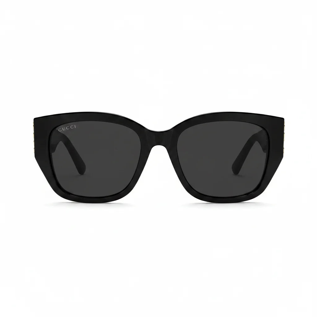 Gucci Women Round Black Sunglasses