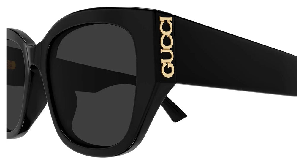 Gucci Women Round Black Sunglasses