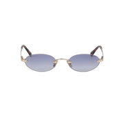 Miu Miu Women Rimless Oval Indigo Sunglasses 