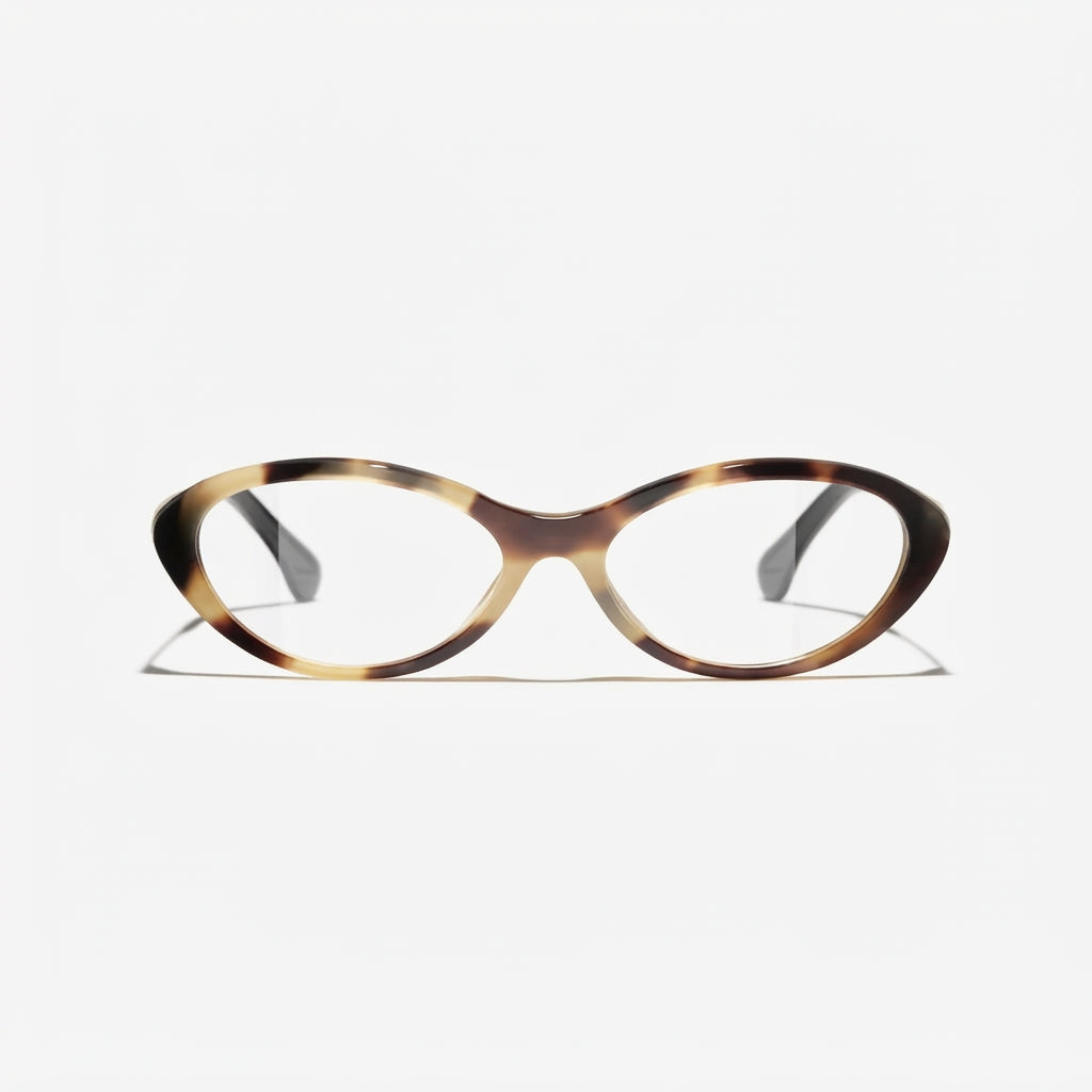 Chanel Women Oval Tortoise Eyeglasses