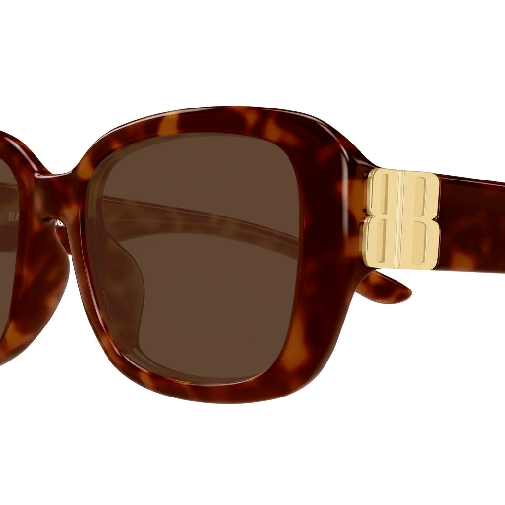 Balenciaga Women BB0508SK Everyday Rectangular Tortoiseshell Sunglasses
