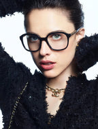Chanel Women Square Black Blue-Violet Protection Glasses
