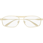 Balenciaga Men BB0416S 007 Gold / Clear Geometric Metal Sunglasses