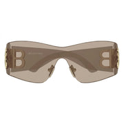 Balenciaga Unisex BB0359S Bossy Mask Shield Brown / Gold Sunglasses