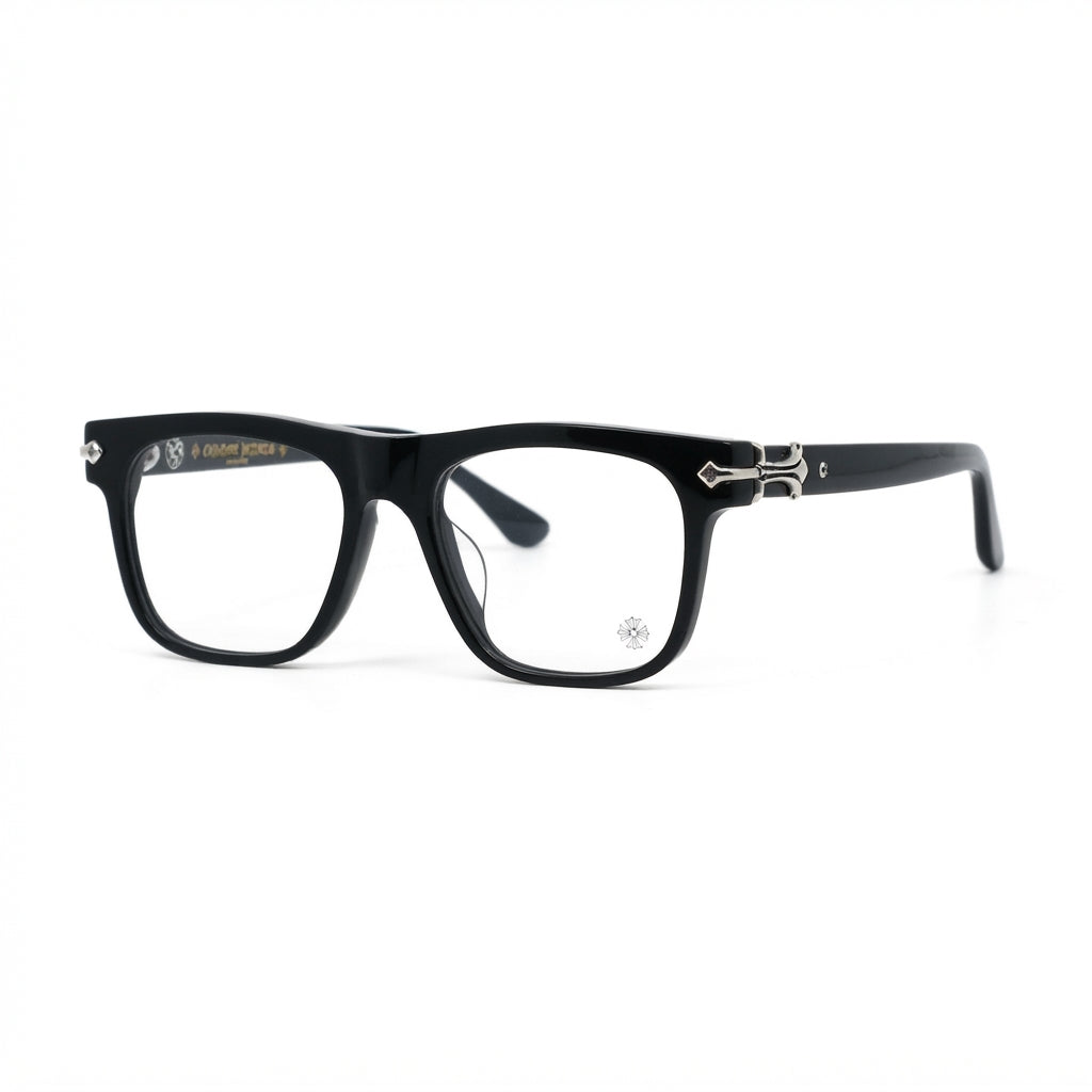 Chrome Hearts Unisex SLIDN 3767 Transparent Black Frame / Silver Hardware Glasses