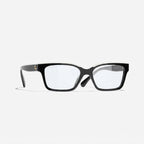 Chanel Women Rectangular Black and White Glasses