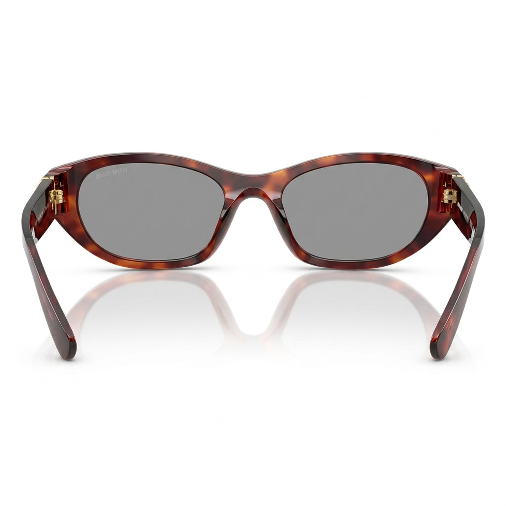 Miu Miu Women MU A03S Cat-Eye Honey Tortoiseshell / Dark Grey Sunglasses