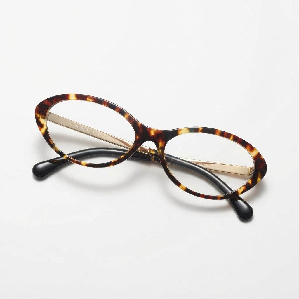 Chanel Women Oval Dark Tortoise Eyeglasses