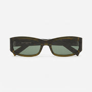 Saint Laurent Women SL M152 Rectangular Transparent Khaki / Havana Sunglasses