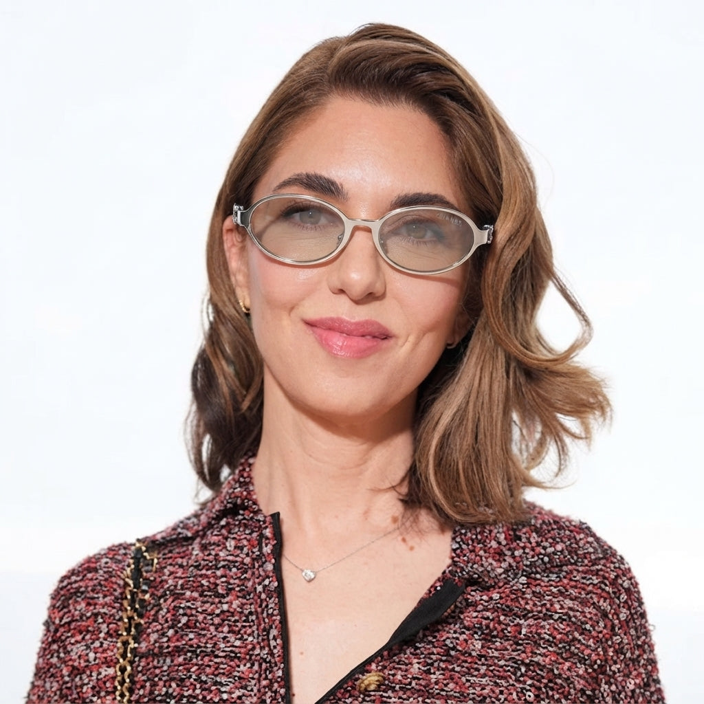 Chanel Women Oval Silver Frame Gray Tinted Sunglasses