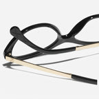 Chanel Women Oval Black Eyeglasses