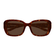 Balenciaga Women BB0508SK Everyday Rectangular Tortoiseshell Sunglasses