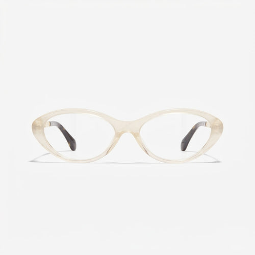 Chanel Women Oval Light Beige Eyeglasses