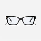 Chanel Women Rectangular Black and White Glasses