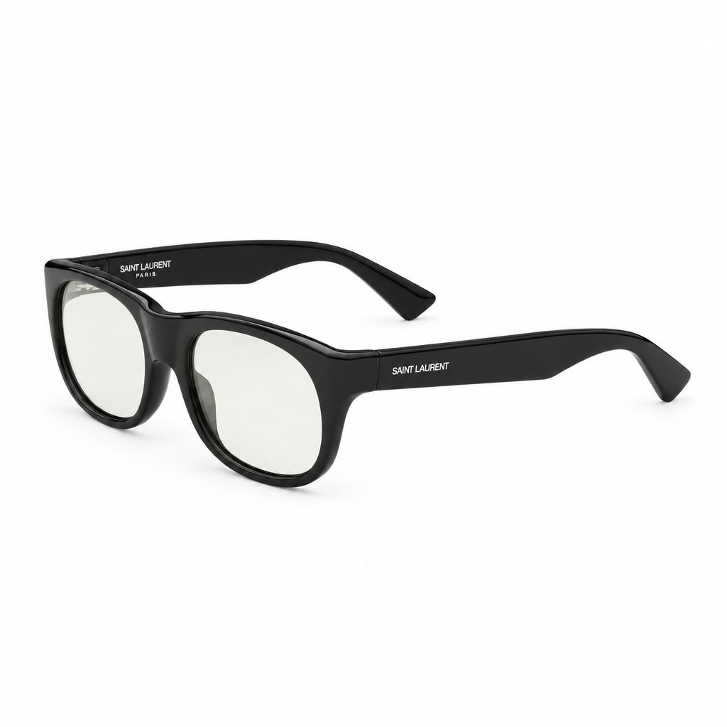 Saint Laurent Women SL 815 Romy Squared Oval Black / Light Yellow Sunglasses