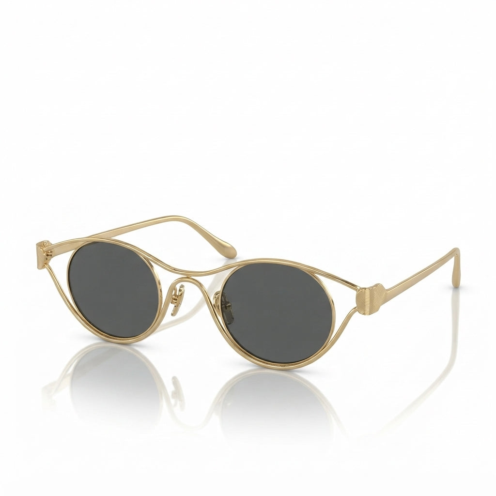 Chanel Women Oval Metal Optical Grey Sunglasses