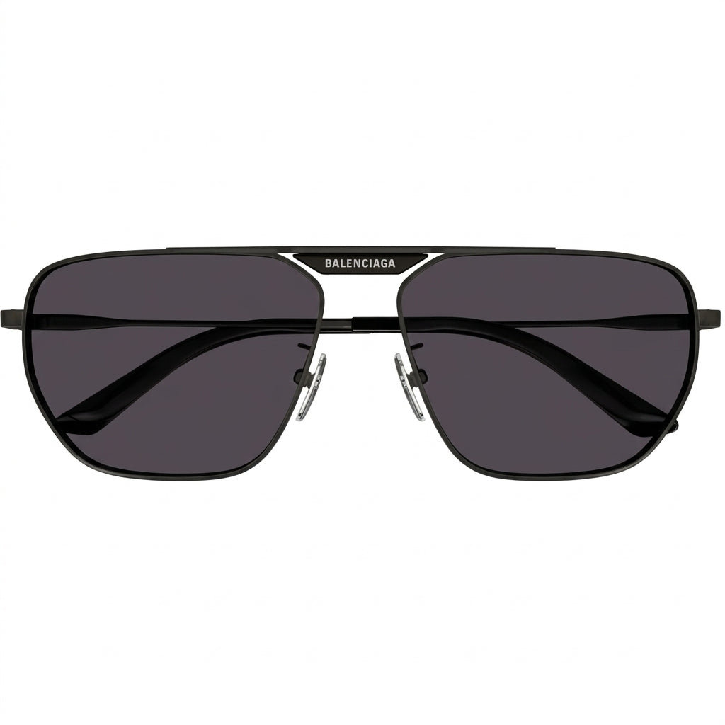 Balenciaga Unisex Tag 2.0 Navigator Black Sunglasses 