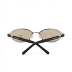 Chanel Women Oval Silver Frame Gray Tinted Sunglasses