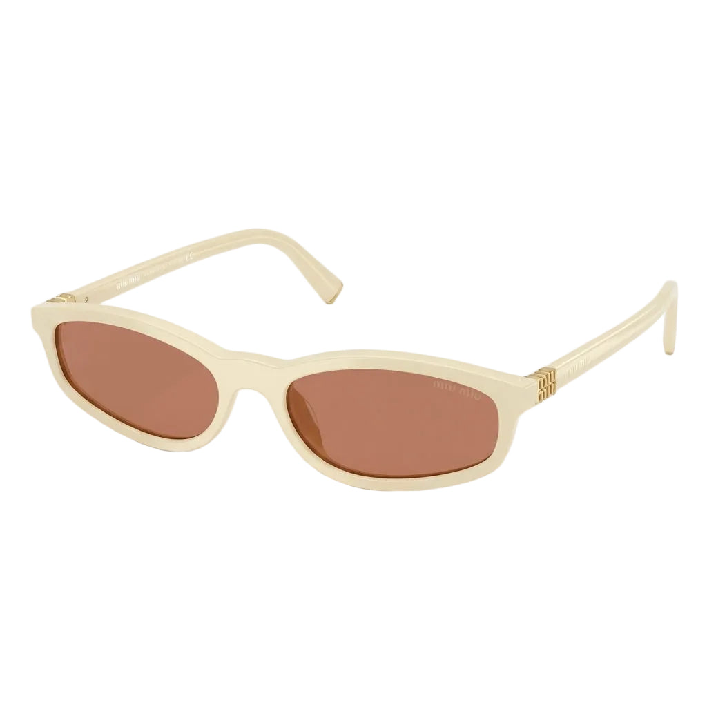 Miu Miu Regard SMUA06 Women Cream / Brown Sunglasses