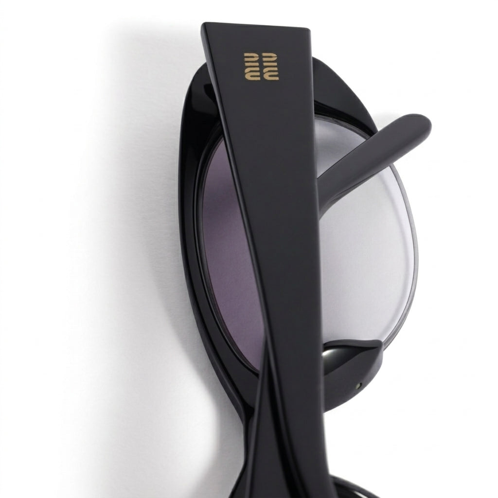 Miu Miu Women Vedette Oval Cut-Out Crystal Gradient Sunglasses