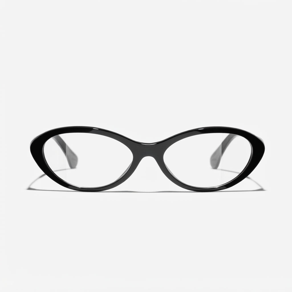 Chanel Women Oval Black Eyeglasses
