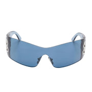 Balenciaga Unisex BB0359S Bossy Mask Shield Blue Sunglasses
