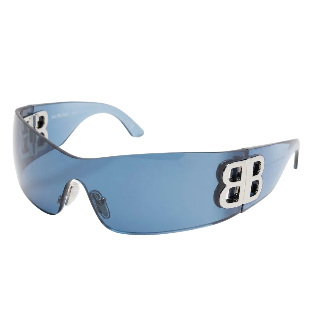 Balenciaga Unisex BB0359S Bossy Mask Shield Blue Sunglasses