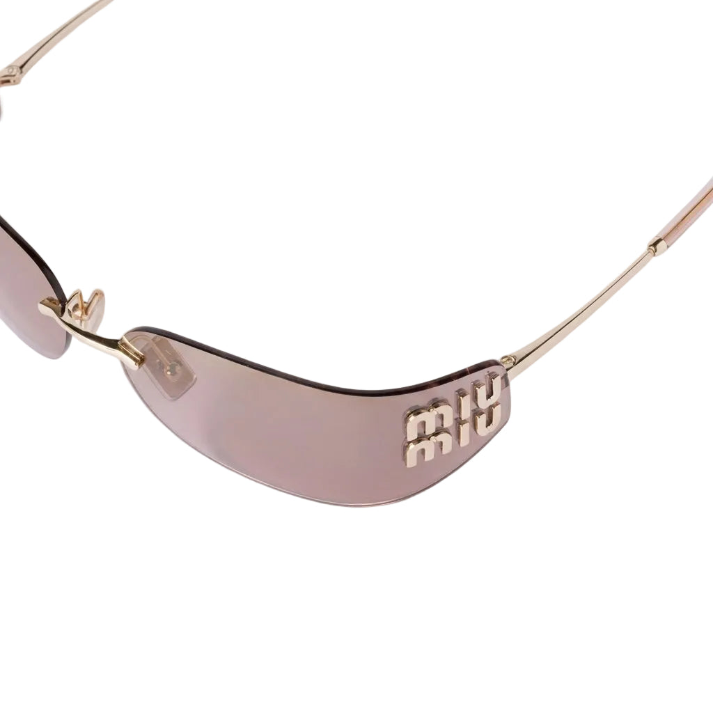 Miu Miu Aube Women Rimless Bronze Sunglasses