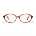 CHANEL Women’s Optical Oval Dark Tortoise Eyeglasses