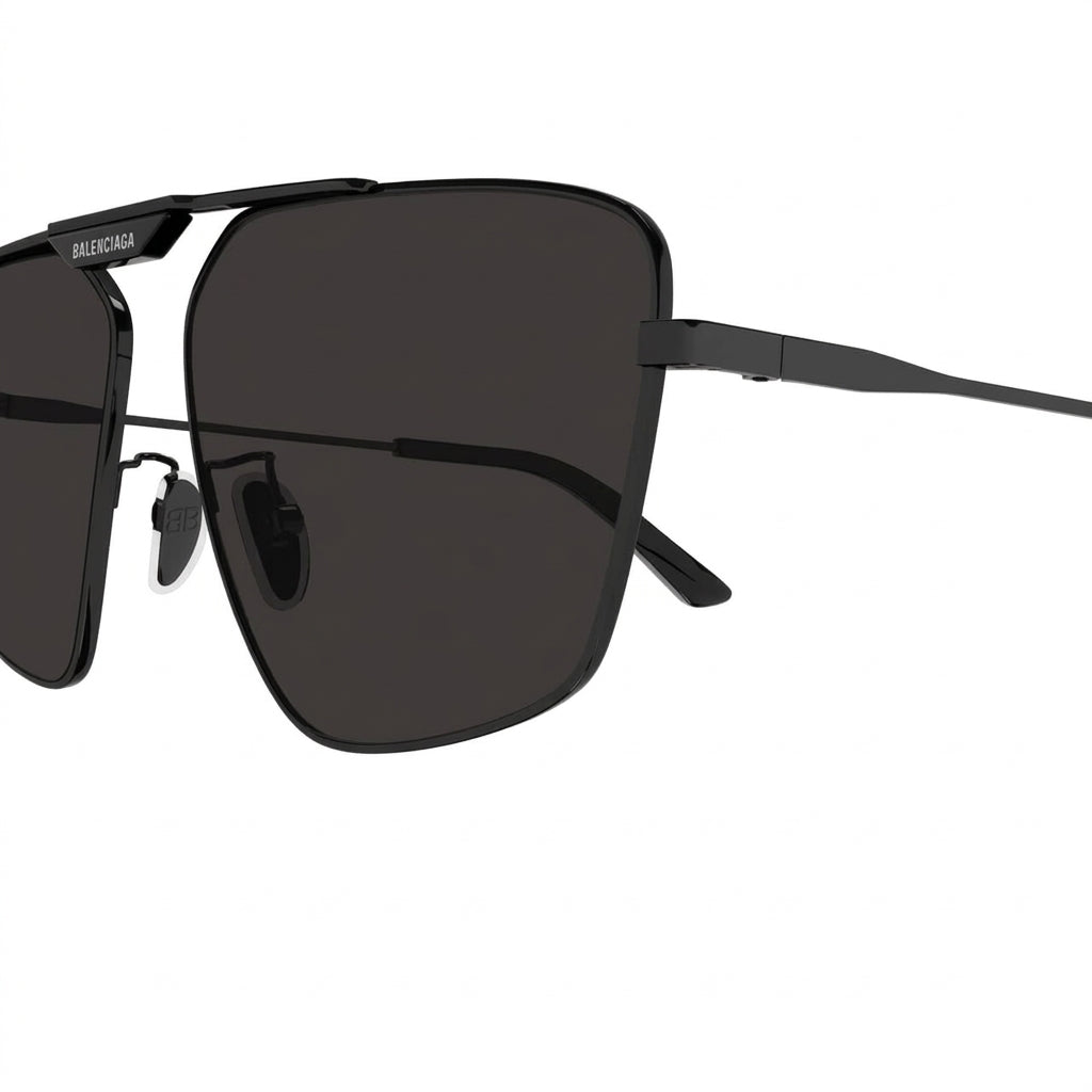 Balenciaga Unisex Tag 2.0 Navigator Black Sunglasses
