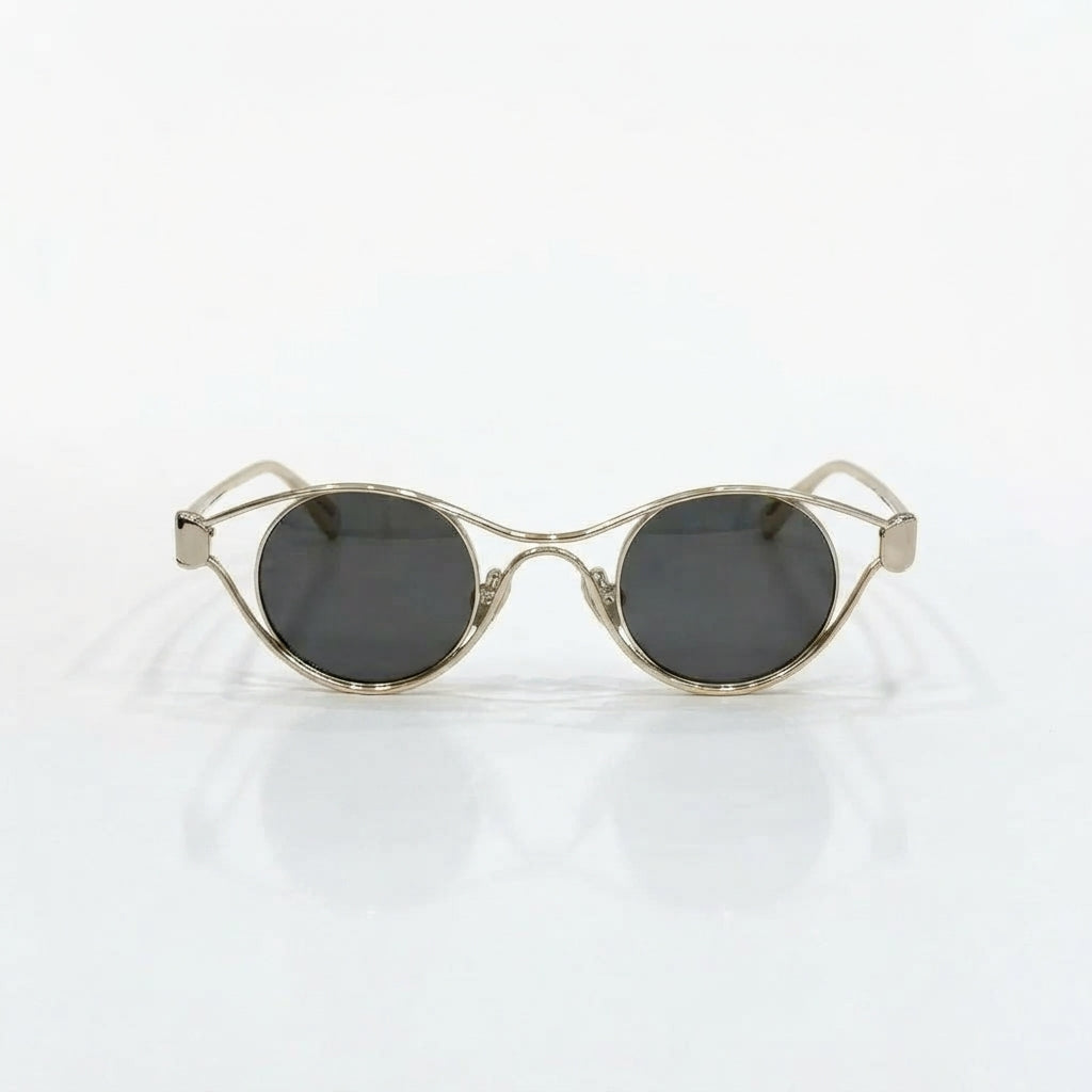 Chanel Women Oval Metal Optical Grey Sunglasses